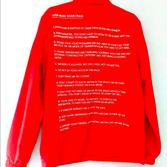 ISO Pyer Moss Studio Rules Jacket - Picture 1 of 1